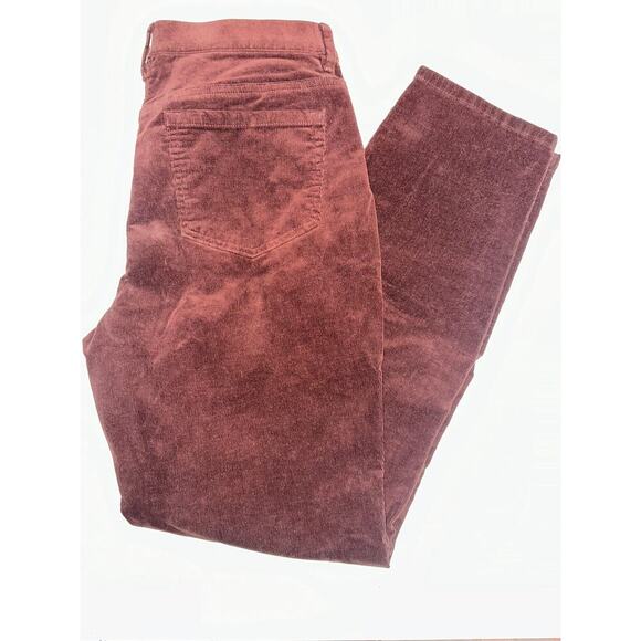 J. Jill corduroy pull on pants Slim Leg Size Small Burgundy casual comfy - Picture 1 of 5